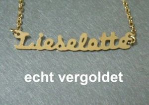 Classy Necklace Kristin Chain Real Gold Plated Name Necklace Neu - Picture 1 of 1