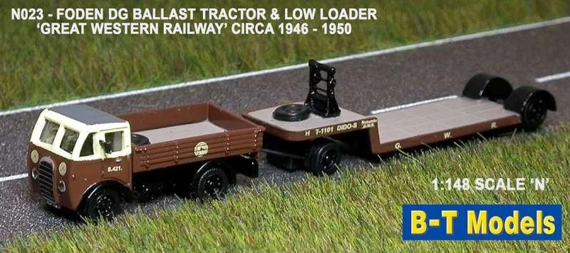 B-T Models Foden DG Ballast & L/Loader-GWR+SPARETRAIL  1:148 Scale - Image 1 of 1