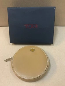 Tumi Calf Skin Brown Tan Leather Coin Pouch / Purse - Picture 1 of 9