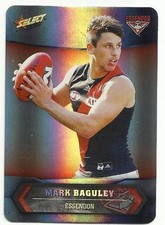 2015 AFL SELECT CHAMPIONS ESSENDON MARK BAGULEY SILVER PARALLEL SP53 CARD