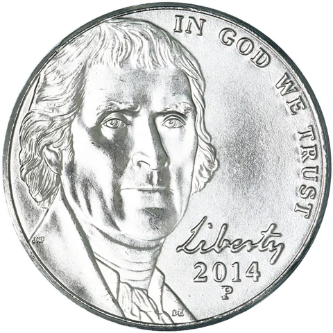 2014 P Jefferson Nickel Gem BU US Coin Cover