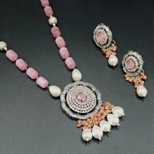 Indian Pakistani Bollywood Wedding Bridal Partywear Kundan Necklace Set Jewelry - Picture 1 of 2