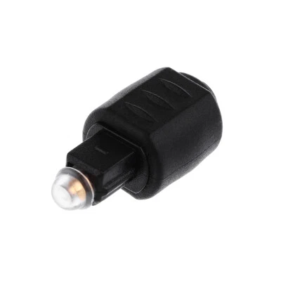 Round To Square Female To Male Mini Jack Plug To Toslink Optical Audio Adapter - Image 1 of 4