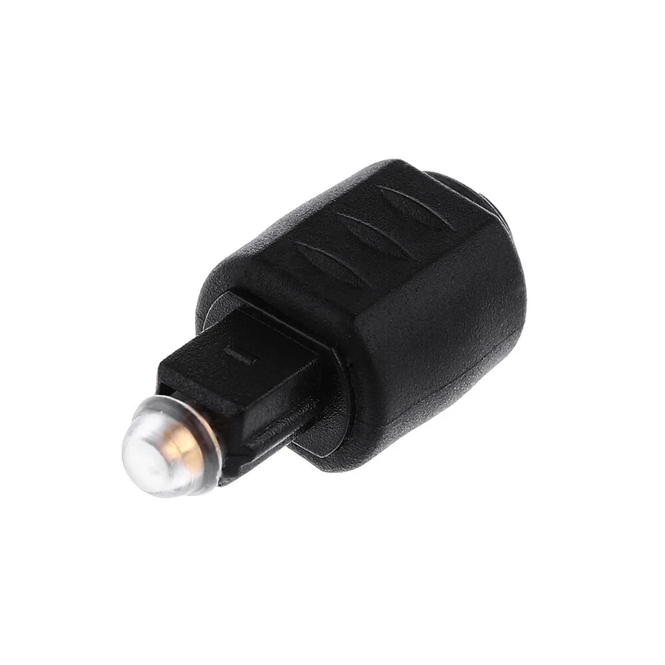 Round To Square Female To Male Mini Jack Plug To Toslink Optical Audio Adapter - Image 1 of 4