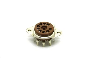 9 PIN MICALEX PC MOUNT NOVAL SOCKET 12AX7 12AU7 12AT7 EL84 5751 6CA4 - Picture 1 of 2