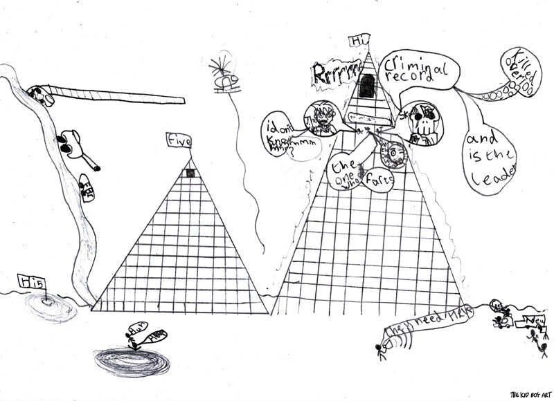 Obra de dibujo original firmada por el niño de 8 años 'The KID BOY Art' Foto 1 de 1