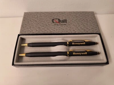 Conjunto de caneta e lápis vintage HONEYWELL - Nunca usado, novo estoque antigo, tinta seca. - Imagem 1 de 4