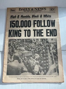 NEW YORK DAILY NEWS 10. APRIL. 1968 Martin Luther King Jr. Bestattungsberichterstattung - Bild 1 von 4