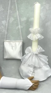 Sacchetto per candela borsa per comunione paragocce monconi guanti per abito da comunione *5 - Foto 1 di 6