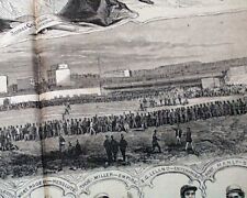 Best 19th Century BASEBALL PRINTS w/ Leading Players & Game 1865 old Newspaper