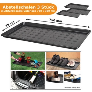 3x Schuhablage Schuhwanne Mehrzweck Ablage Haus Garten Abtropfschale 75 x 38 cm - Bild 1 von 2