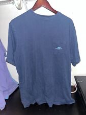 Vineyard Vines Shirt Adult L Gray Football Whale Logo Long Sleeve Pocket Mens
