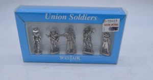 5 Westair lead free pewter Civil Wa Union soldiers New in box NIB - Picture 1 of 2