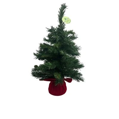 National Tree Company 24" Majestic Fir Tree in Red Cloth Bag - Image 1 of 4