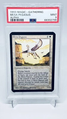 MTG Limited Edition Alpha 1993 Mesa Pegasus PSA 9 Mint Vintage Magic - Image 1 of 2