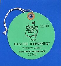1980 Masters Wednesday Ticket Augusta National Golf Club Seve Ballesteros Won