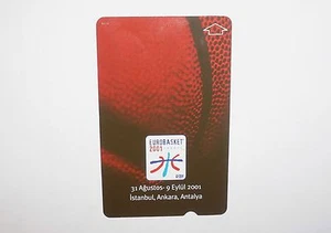 FIBA CAMPEONATO EUROPEO DE BALONCESTO PARA HOMBRES 2001 TURQUÍA Tarjeta telefónica Turk Telekom - Imagen 1 de 3