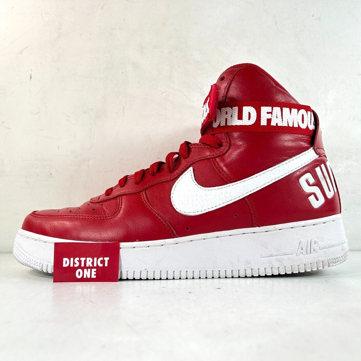 靴 NIKE AIR FORCE 1 HIGH SUPREME Red 28.5cm Buy Nike Supreme x Air Force 1 High SP 'Red' - 698696 610 | GOAT
