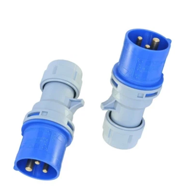 16 Amp Plug 240 Volt Ceeform Male Pair (2) 16A IP44 For Caravan Hook up Cable - Image 1 of 4