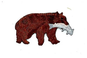 Patch patches embroidered iron on backpack bear paw grizzly biker military - Bild 1 von 1