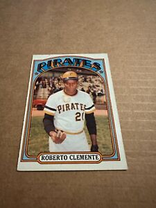 1972 Topps #309 Roberto Clemente Pittsburgh Pirates MLB. HOF Card VG