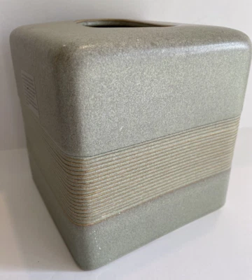 Caja de pañuelos de cerámica Wamsutta BAUHAUS soporte cuadrado verde/gris Foto 1 de 4