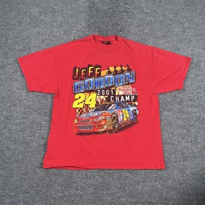 Camisa De Colección Jeff Gordon Para Hombre Grande Roja NASCAR 24 Winston Cup Champ Racing 2001 Foto 1 de 4