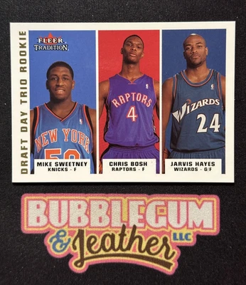 Fleer Tradition Trio Draft Day 2003 novato/375 Mike Sweetney Chris Bosh RC HOF Foto 1 de 2