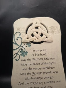 Abby Press Harz irisch keltischer Segen Wandrelief Harz weiß Reise historisch - Bild 1 von 7