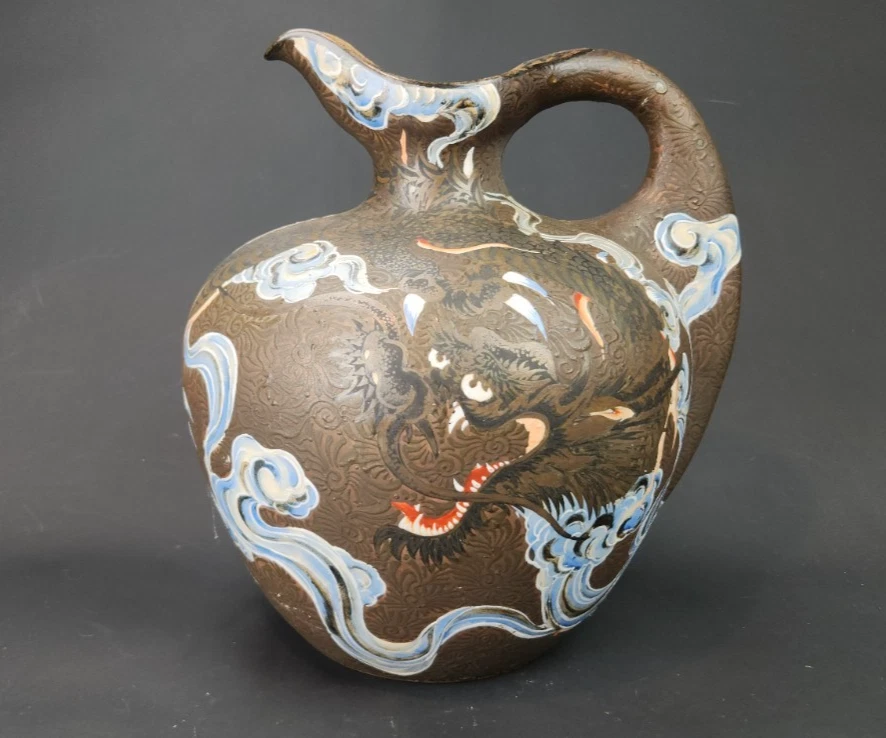 古代ツルベ花器 陶瓷古董原始1850-1899 年日本花瓶| eBay