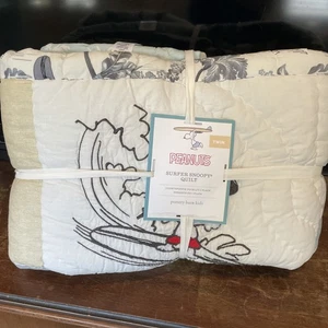 Pottery Barn Kids Snoopy Surf TWIN Quilt NWT OPEN BOX READ - Picture 1 of 15