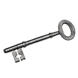 BRIDGE WARD Chiave in ferro con arco piatto 47/8" - Chiave antica - ref.k699 - Foto 1 di 4