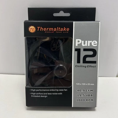 NEW  Thermaltake Pure 12 120mm Case Fan 40.9 CFM 19.5 dBA 1000 RPM - Image 1 of 3