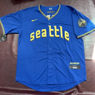 Cal Raleigh Jersey Blue City Seattle Mariners Large #29 Stitched - Image 1 of 4