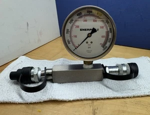 Enerpac Gauge 0-10,000 PSI, GA2 Gauge Adapter CH604 3/8” Couplers G4039L - Picture 1 of 6