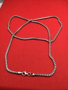 VINTAGE P.LUX 24" STERLING SILVER SNAKE NECKLACE ~ MADE IN ITALY - Picture 1 of 6
