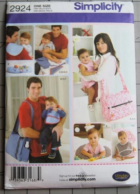 Simplicity Sewing Pattern 2924 His and Hers Diaper Bags Accessories - Image 1 of 2