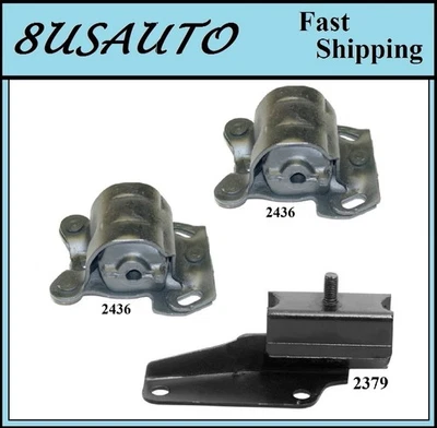 3 件装电机和变速器安装 适合雪佛兰 EL CAMINO、MONTE CARLO & GMC CABALLERO 4.3L — 第 1/4 张图片