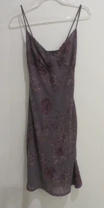 Wish Women's Paisley Rose Floral Purple Slip Dress Size 8 - Picture 1 of 6
