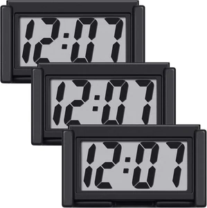 3 Pieces Mini Digital Clock Small Digital Clock Stick on Battery Operated Self A - Picture 1 of 12