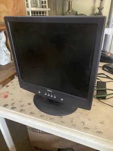 Dell E1711FPB  2003 15” LCD monitor - Black Untested - Picture 1 of 4