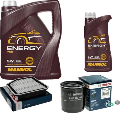 Bosch Inspección Set 6L mannol Energía 5W-30 para Lexus GS GRS19 _ UZS19 _ - Imagen 1 de 4