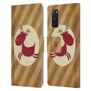 HEAD CASE DESIGNS CHRISTMAS CLASSICS LEATHER BOOK CASE FOR SAMSUNG PHONES 1 - Picture 1 of 11