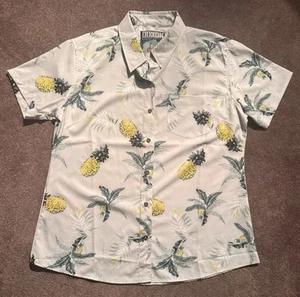 Dixxon The Swapper Aloha Shirt Sz XL White Pineapple Button Up Hawaiian D-Lite - Picture 1 of 8