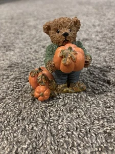 Vtg Halloween Home Interiors GiftS 1999 Fall Bear Figurine "Thank You Bears" - Picture 1 of 3