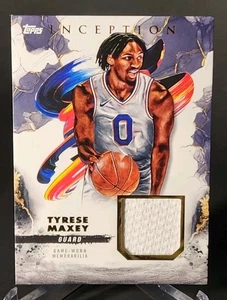 Tyrese Maxey 2024-25 Topps Inception Game Worn Inception Relic Patch Sixers - Picture 1 of 2