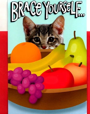 Divertido Aliento Tabby Gatito Gato Abrazo Pop Up Sello Tarjeta de Felicitación Foto 1 de 4