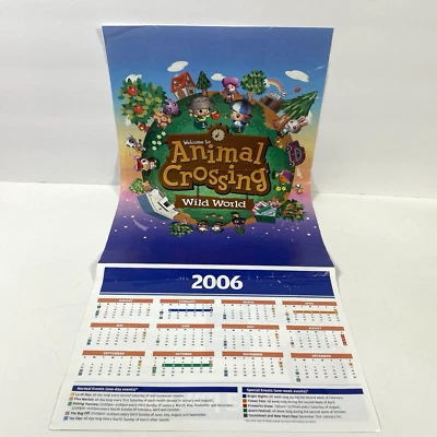 Nintendo Power Animal Crossing Wild World 2006 Calendar Poster Foto 1 de 4