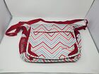 Jansport Messenger Bag Chevron Design Laptop Shoulder White Red Blue Old School