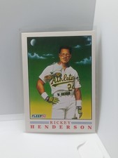 1991 Fleer #2 Of 4 Rickey Henderson   Baseball Card Mint Condition As It Gets